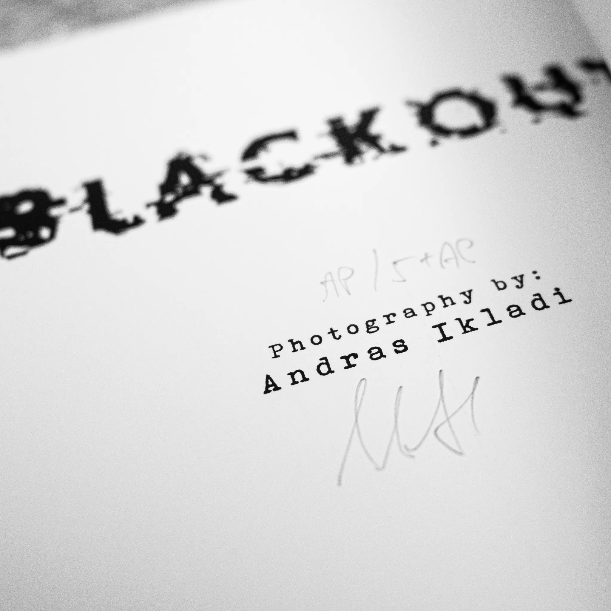 BLACKOUT by Andras Ikladi — book photography