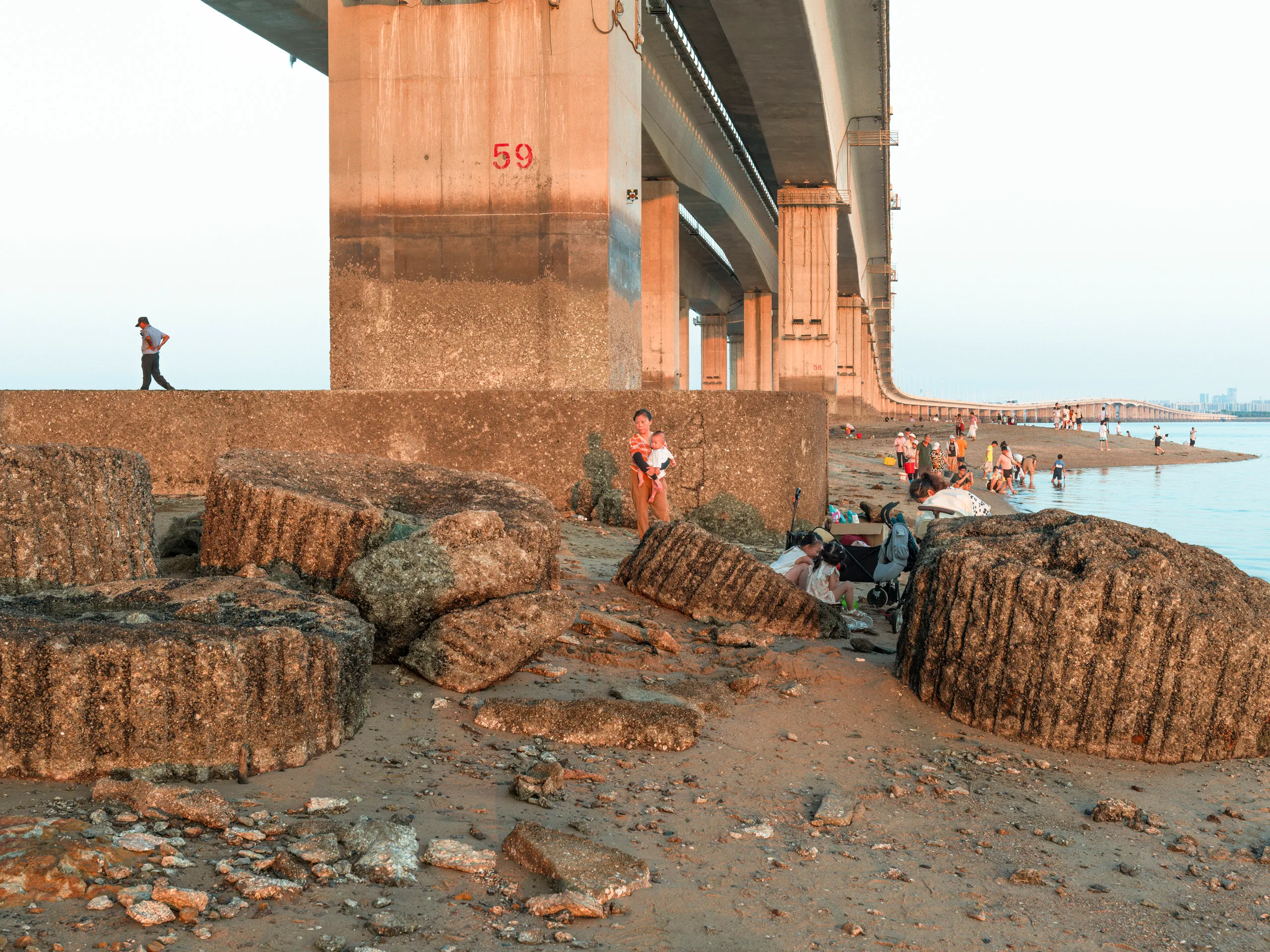 The Strip: On Temporary Grounds — tidal flats in Xiamen, photograph by Andras Ikladi