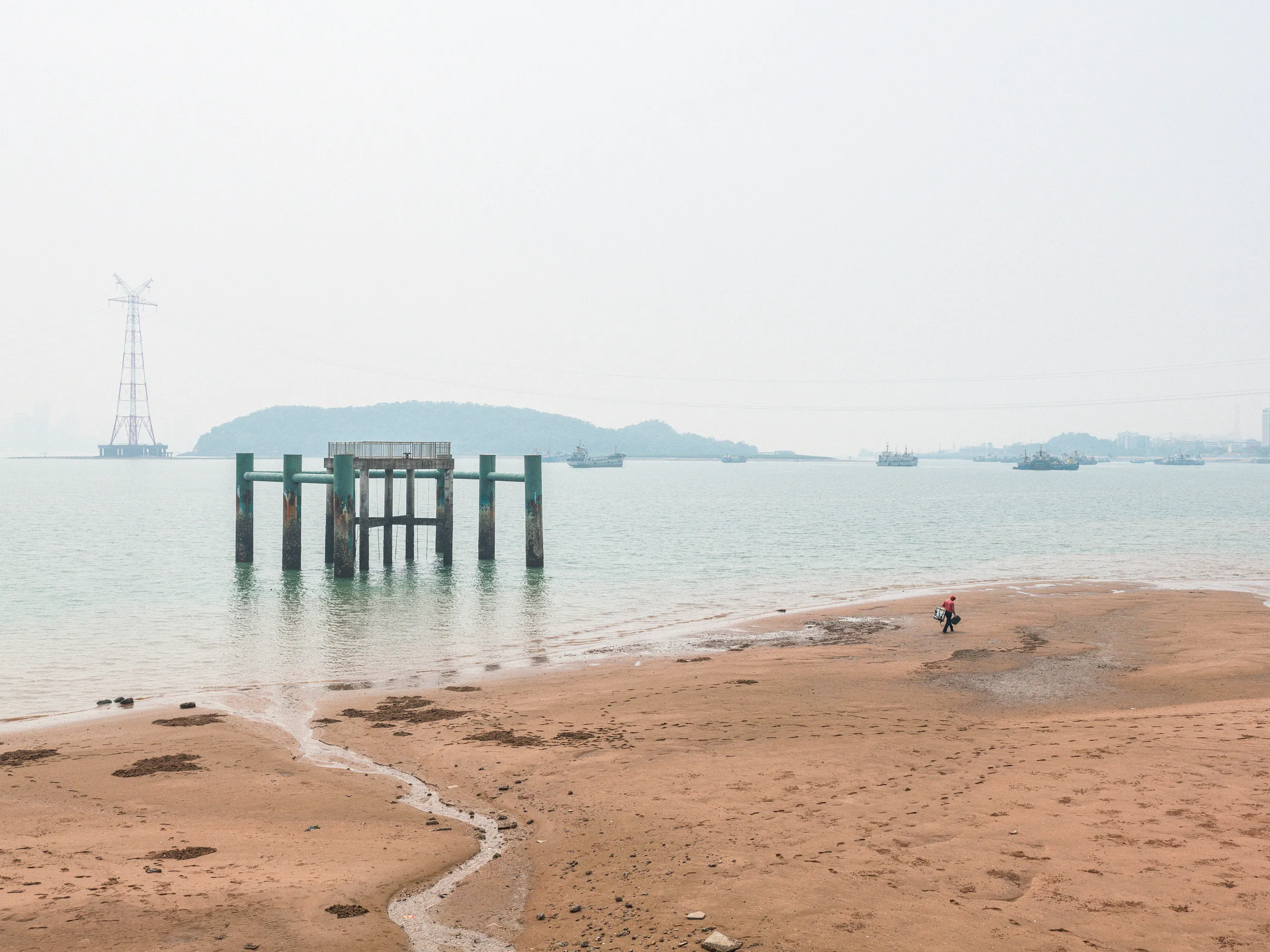 The Strip: On Temporary Grounds — tidal flats in Xiamen, photograph by Andras Ikladi