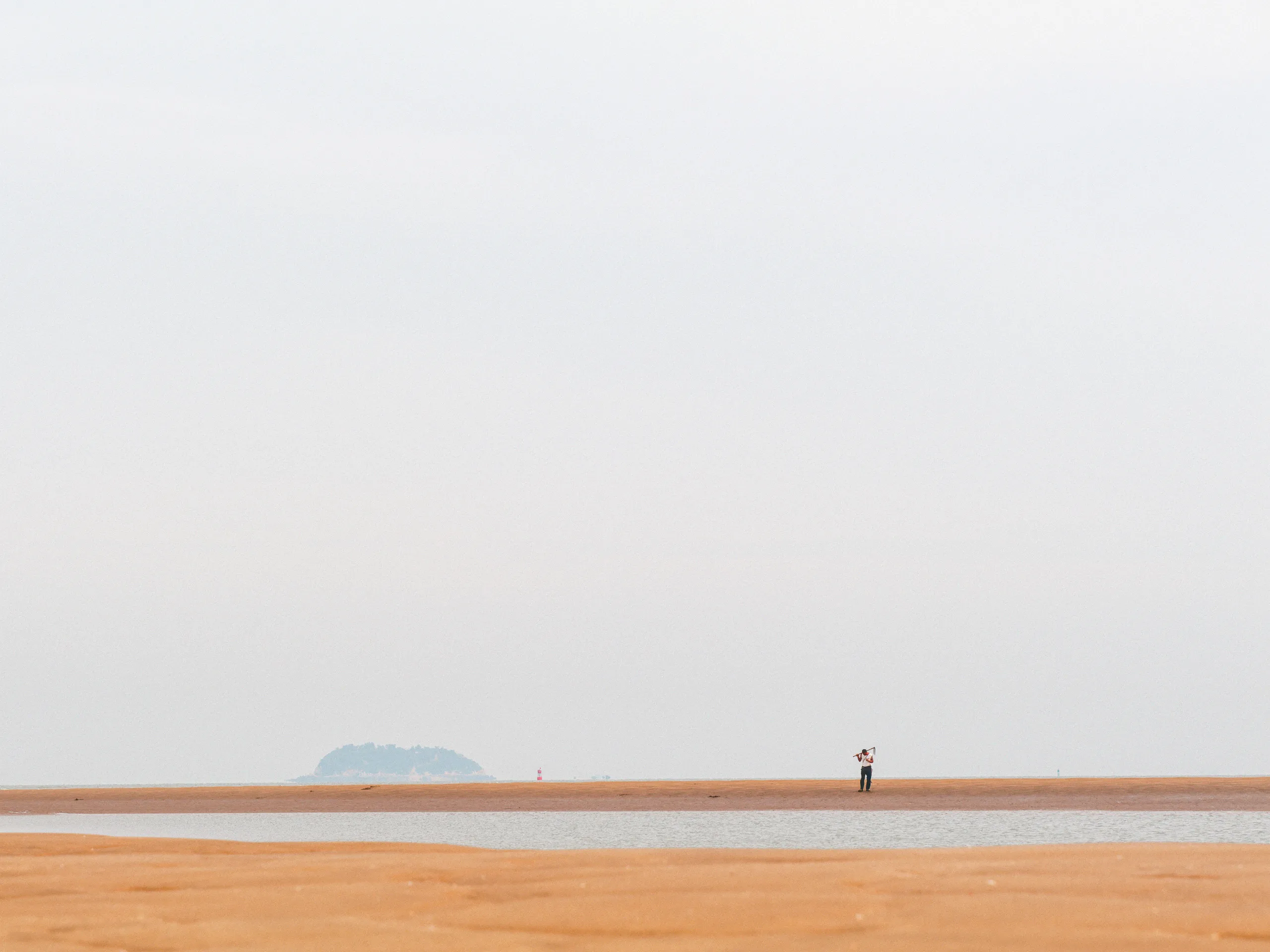 The Strip: On Temporary Grounds — tidal flats in Xiamen, photograph by Andras Ikladi