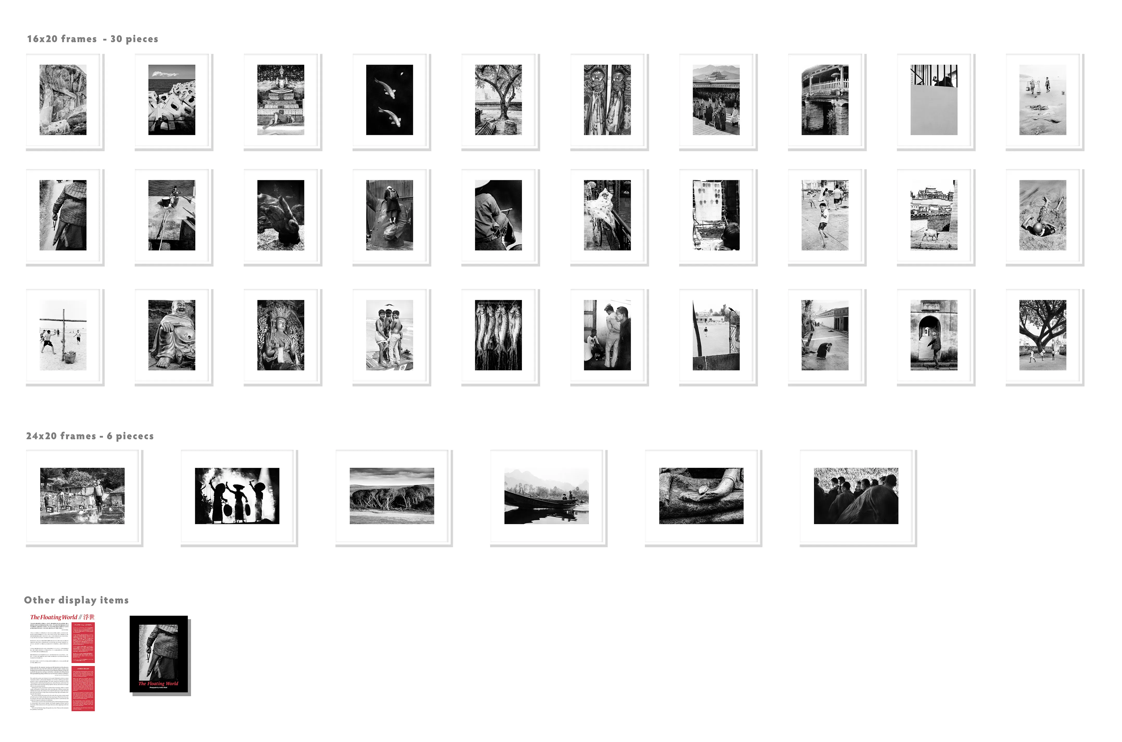 The Floating World — exhibited works breakdown, Place M Gallery Tokyo, 2026